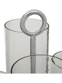 Fifty Five South Silver Glass Candle Holder Outlet