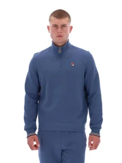 Fila RAMY 2 FBOX Quarter Zip With Tipping At Cuffs Sweatshirt Blue Best