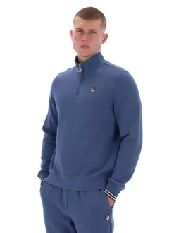 Fila RAMY 2 FBOX Quarter Zip With Tipping At Cuffs Sweatshirt Blue Best