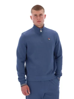 Fila RAMY 2 FBOX Quarter Zip With Tipping At Cuffs Sweatshirt Blue Best