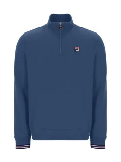 Fila RAMY 2 FBOX Quarter Zip With Tipping At Cuffs Sweatshirt Blue Best