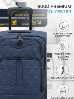 CABIN PRO Flight Knight Soft Case Carry On Suitcase Hand Luggage Blue Sale