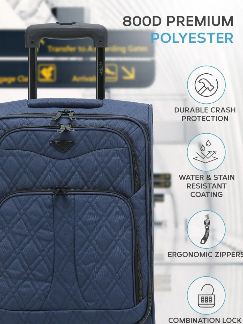 CABIN PRO Flight Knight Soft Case Carry On Suitcase Hand Luggage Blue Sale