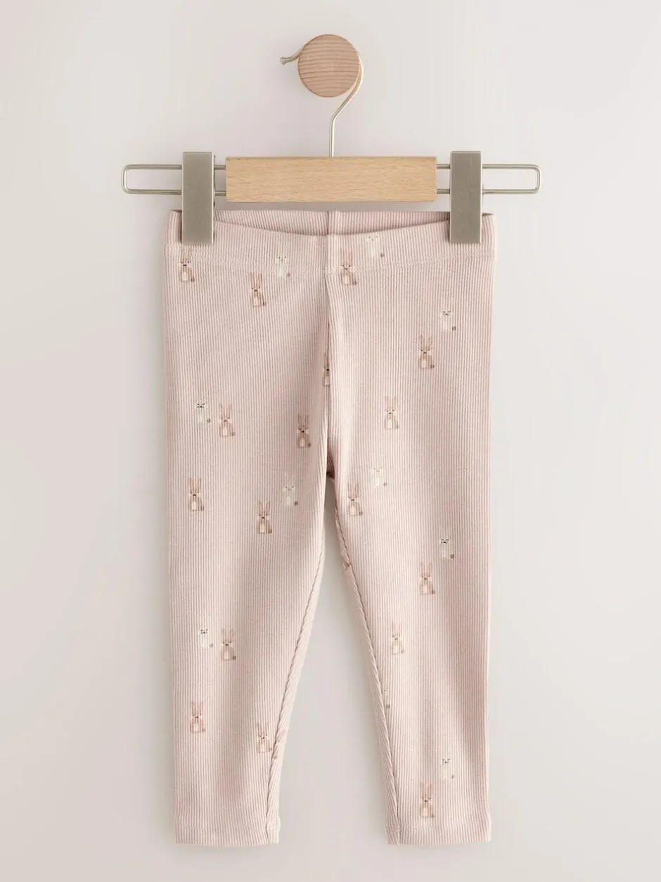 Next Ribbed Leggings 5 Pack (3mths-7yrs) Floral Online