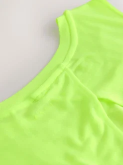Next Active Lightweight Open Back Tank Vest Fluro Green Sale