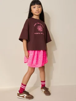 Next Sequin Skirt (3-16yrs) Fluro Pink Outlet