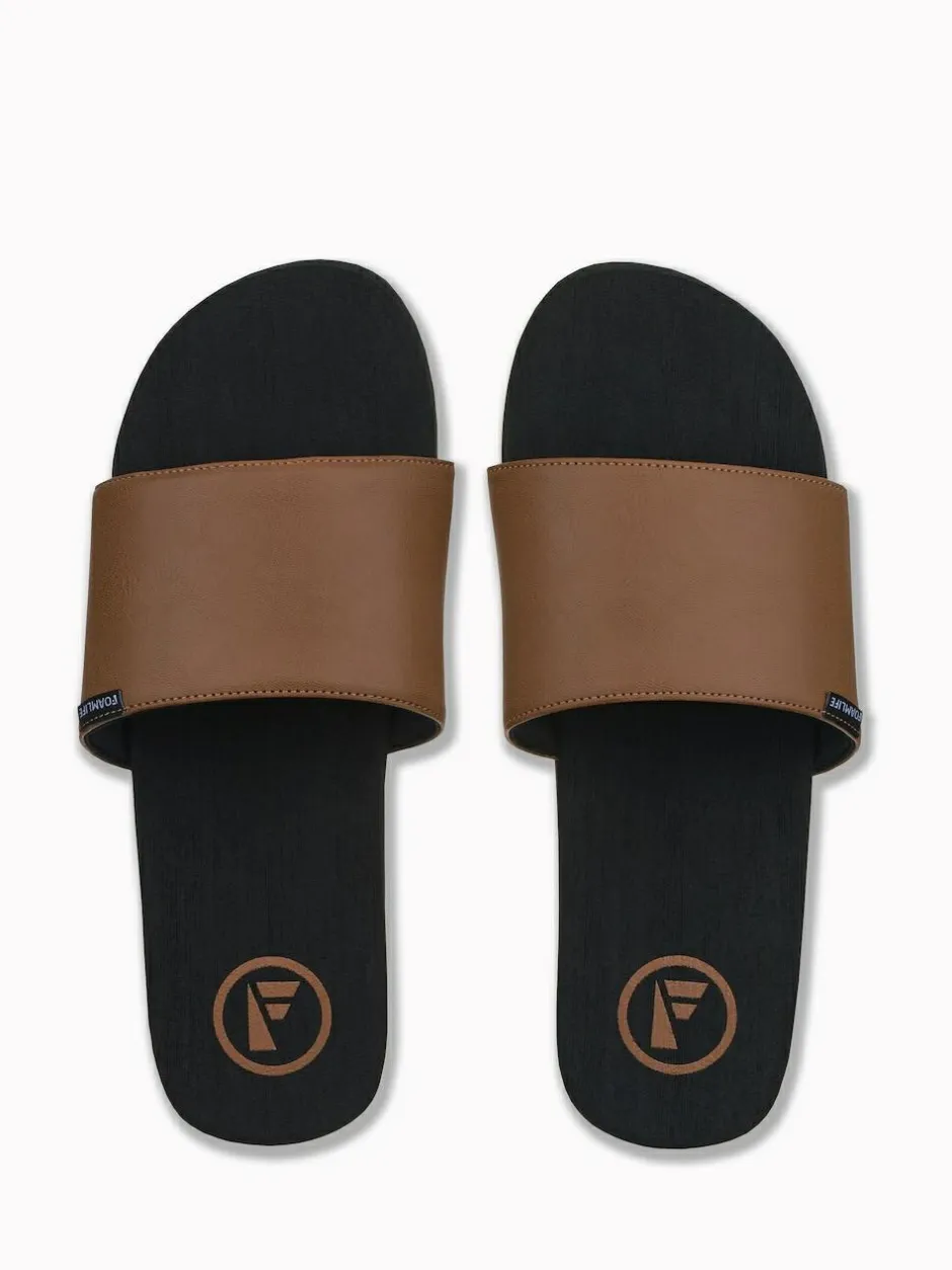 Foamlife Black Mens Seales Sliders Best