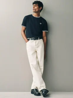 Fred Perry Black Twin Tipped Logo T-Shirt Outlet
