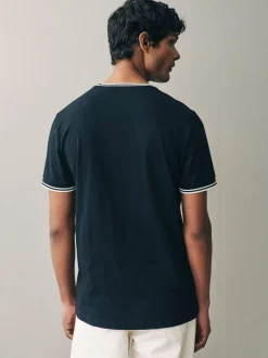 Fred Perry Black Twin Tipped Logo T-Shirt Outlet