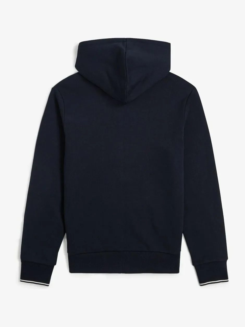 Fred Perry Navy Zip Up Hoodie Hot