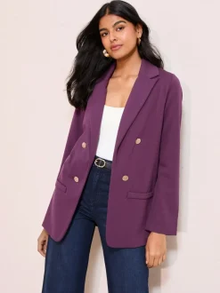 Friends Like These Edge To Edge Ponte Tailored Blazer Berry Outlet
