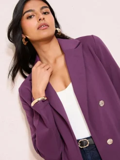 Friends Like These Edge To Edge Ponte Tailored Blazer Berry Outlet