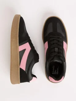 Friends Like These Black Standard Fit Lace Up Retro Gumsole Sports Trainers Online