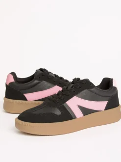 Friends Like These Black Standard Fit Lace Up Retro Gumsole Sports Trainers Online