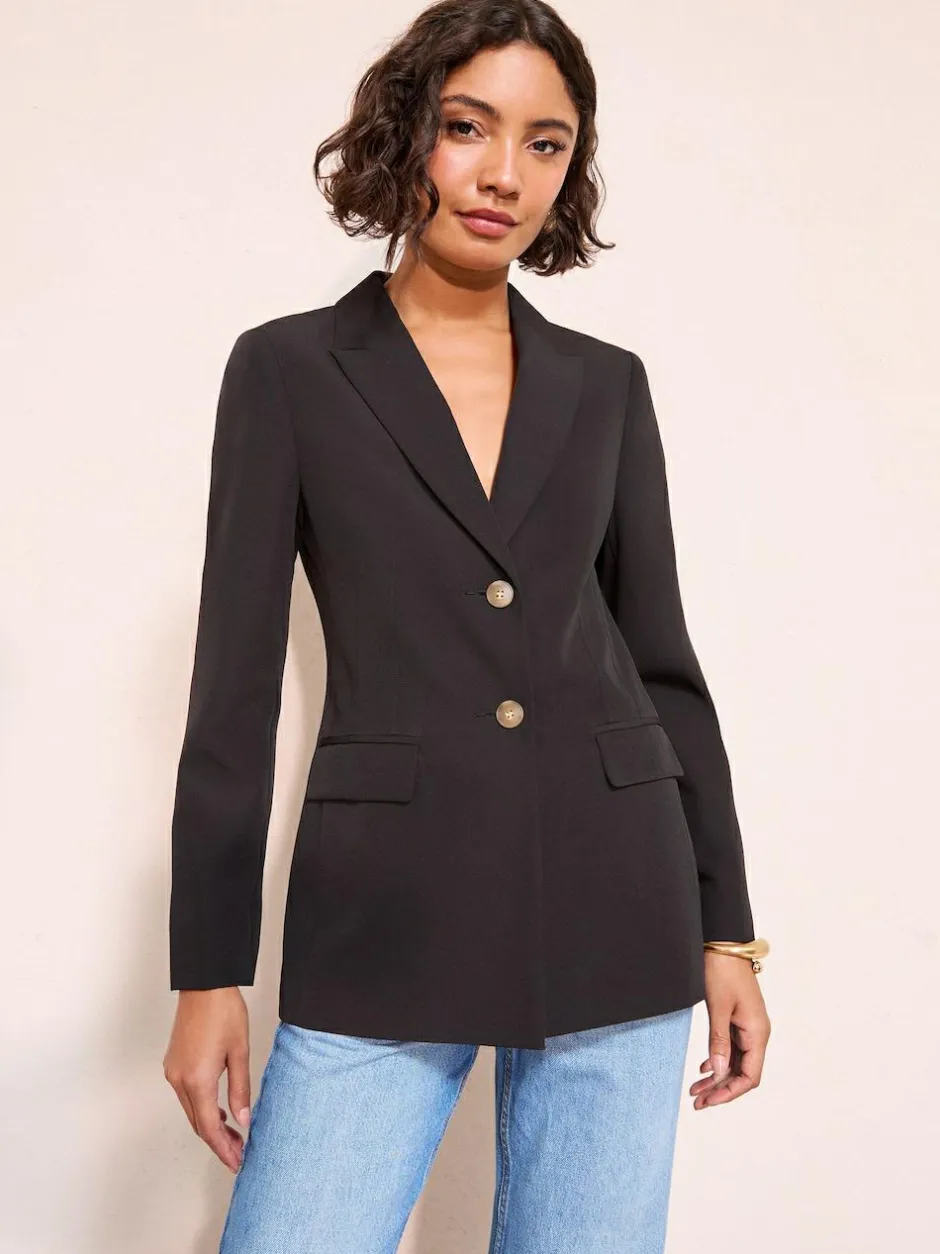 Friends Like These Cinched Waist Blazer Black Outlet
