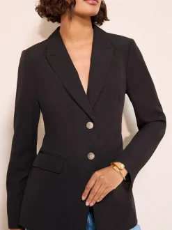 Friends Like These Cinched Waist Blazer Black Outlet