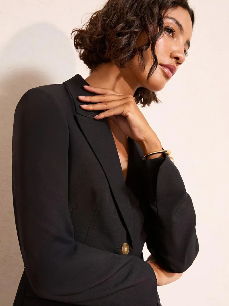 Friends Like These Cinched Waist Blazer Black Outlet