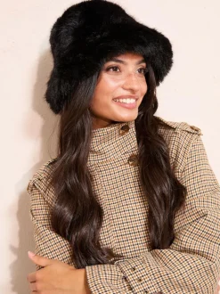 Friends Like These Faux Fur Bucket Hat Black Online