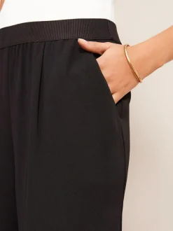 Friends Like These Black Elasticated Waist Trousers Hot