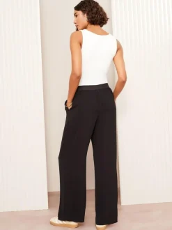 Friends Like These Black Elasticated Waist Trousers Hot