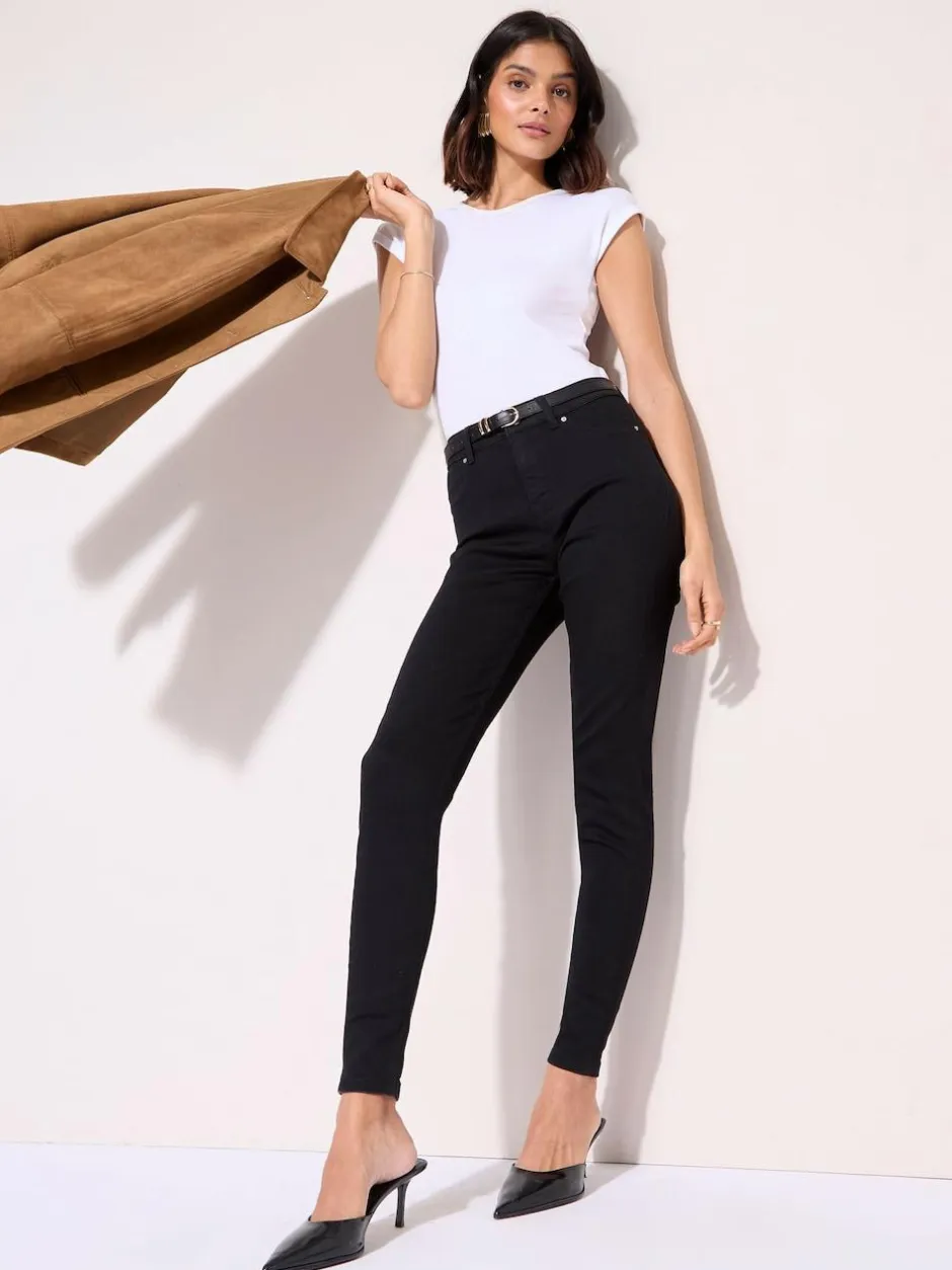 Friends Like These High Waisted Jeggings Black New