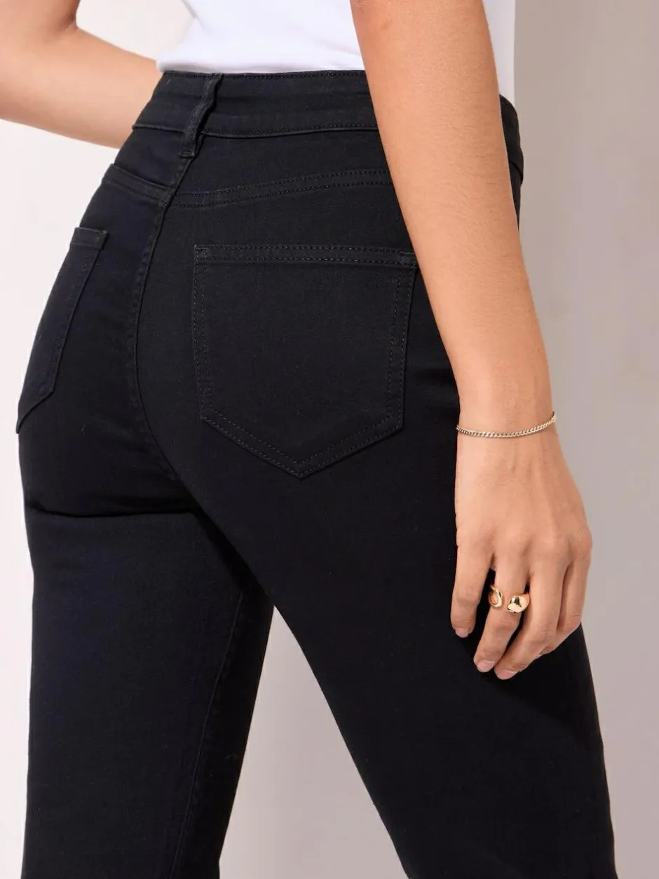 Friends Like These High Waisted Jeggings Black New
