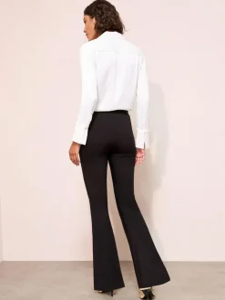 Friends Like These Petite Sculpting Stretch Flared Trousers Black Outlet