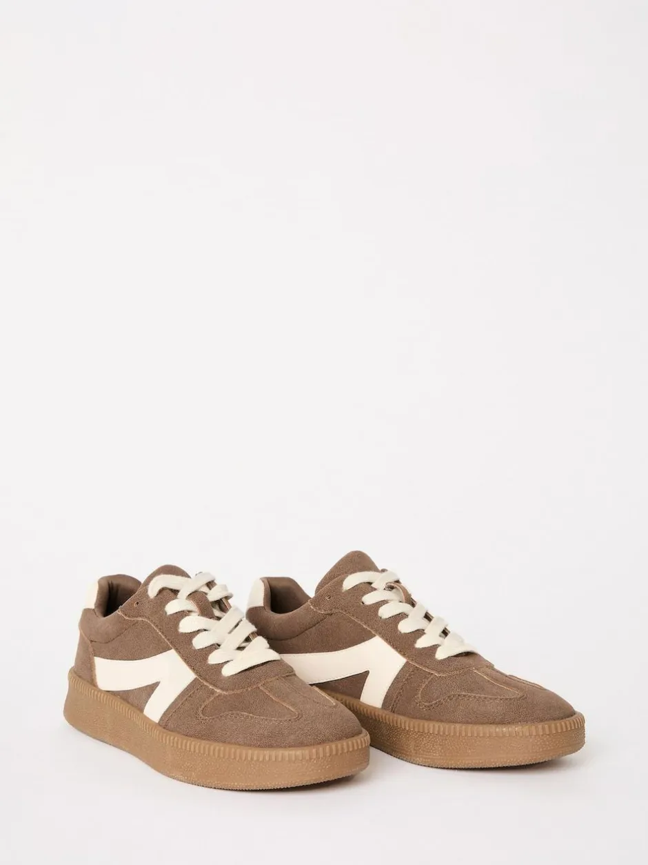 Friends Like These Brown Standard Fit Lace Up Retro Gumsole Sports Trainers Best