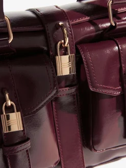 Friends Like These Padlock Pocket Bag Burgundy Red Sale