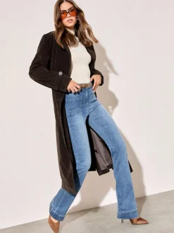 Friends Like These Mid Blue High Waist Pocket Flare Jeans Best
