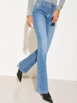 Friends Like These Petite Bootcut Denim Jeans Mid Wash New