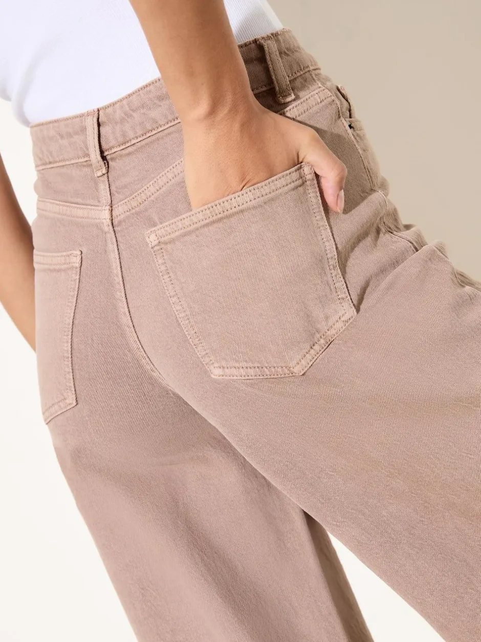 Friends Like These Neutral Relaxed Wide Leg Jeans
