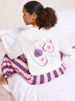 Friends Like These Purple Don’t Give A Fig Long Sleeve Pyjamas Discount