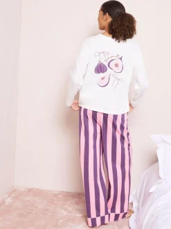 Friends Like These Purple Don’t Give A Fig Long Sleeve Pyjamas Discount