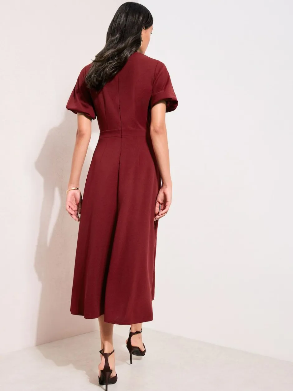 Friends Like These Military Midi Dress Red Clearance