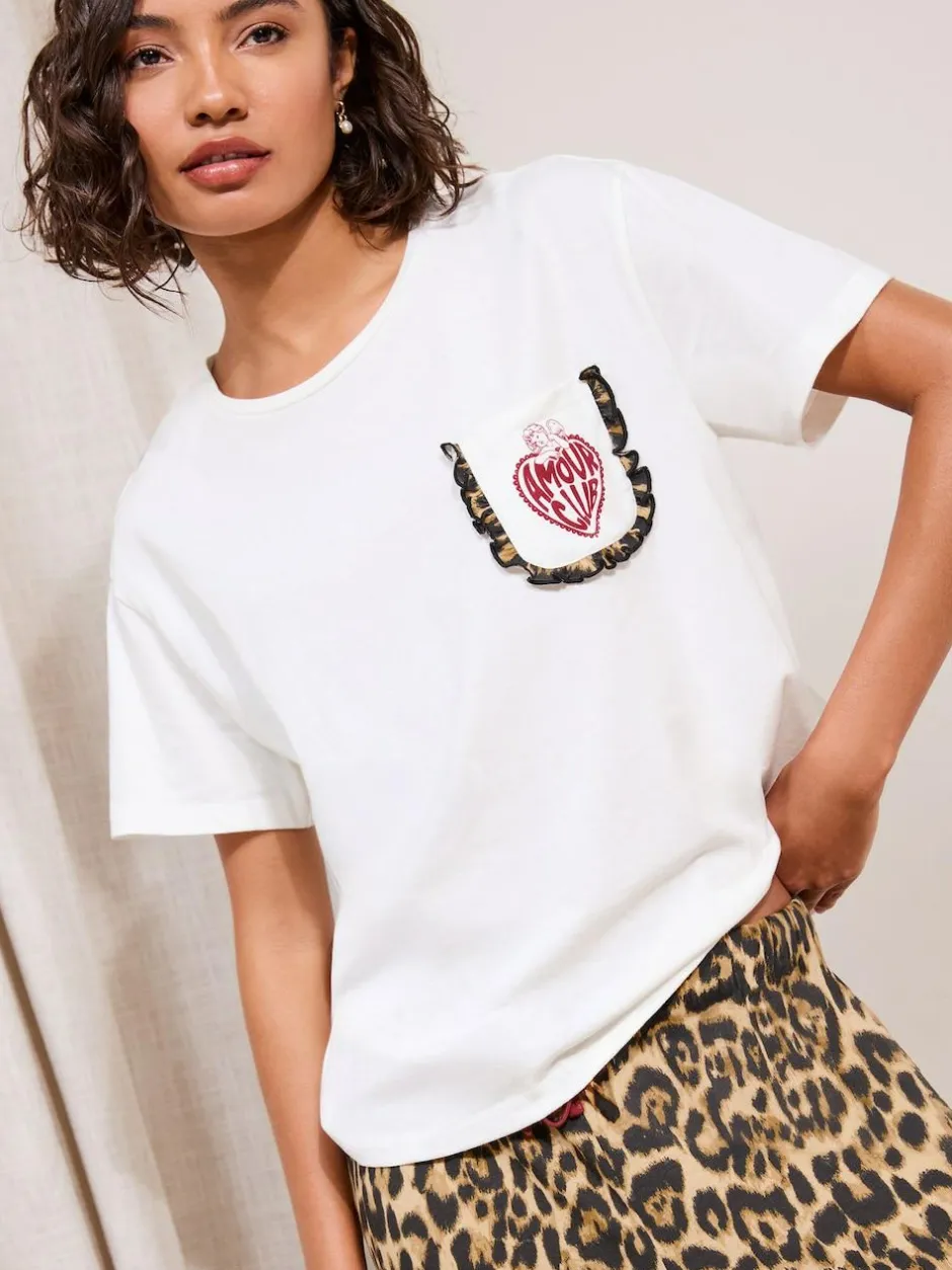 Friends Like These White Amour Leopard Short Sleeve Pyjamas Best