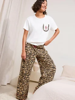 Friends Like These White Amour Leopard Short Sleeve Pyjamas Best