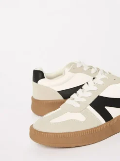Friends Like These White Black Standard Fit Lace Up Retro Gumsole Sports Trainers Best