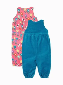 Frugi Blue Helen Reversible Dungarees Best