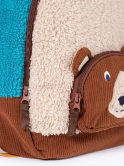 Frugi Fleece Character Brown Backpack Online