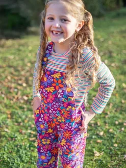 Frugi Purple Frida Flared Dungaree Outlet