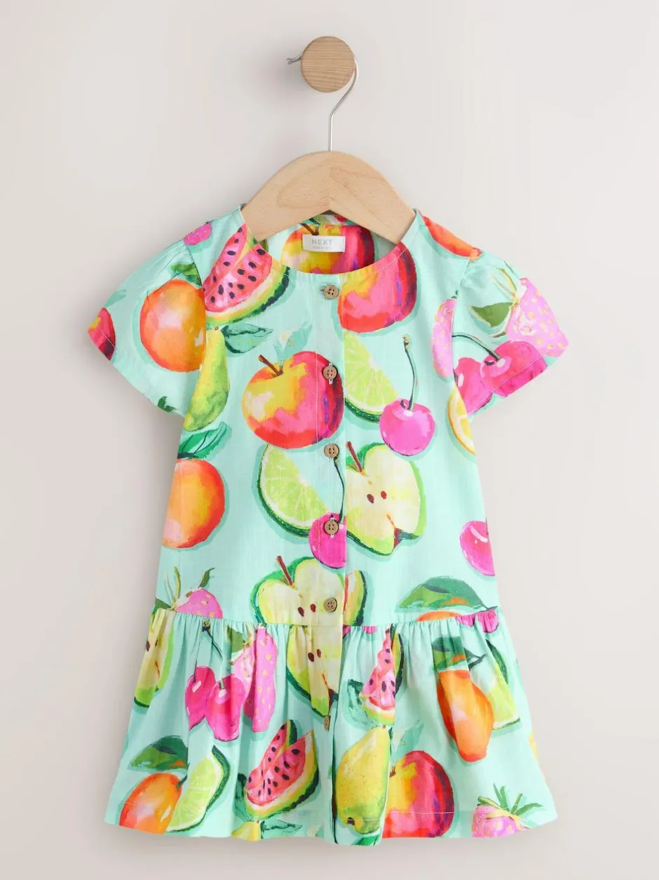 Next Short Sleeve Cotton Dress (3mths-8yrs) Fruit Print