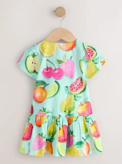 Next Short Sleeve Cotton Dress (3mths-8yrs) Fruit Print