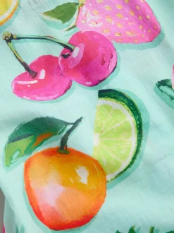 Next Short Sleeve Cotton Dress (3mths-8yrs) Fruit Print