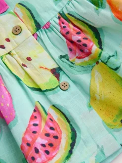 Next Short Sleeve Cotton Dress (3mths-8yrs) Fruit Print