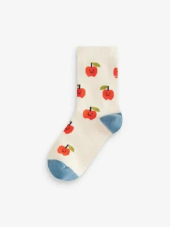 Next Fruit Vegetable Prints Character Cotton Rich Socks 5 Pack Sale