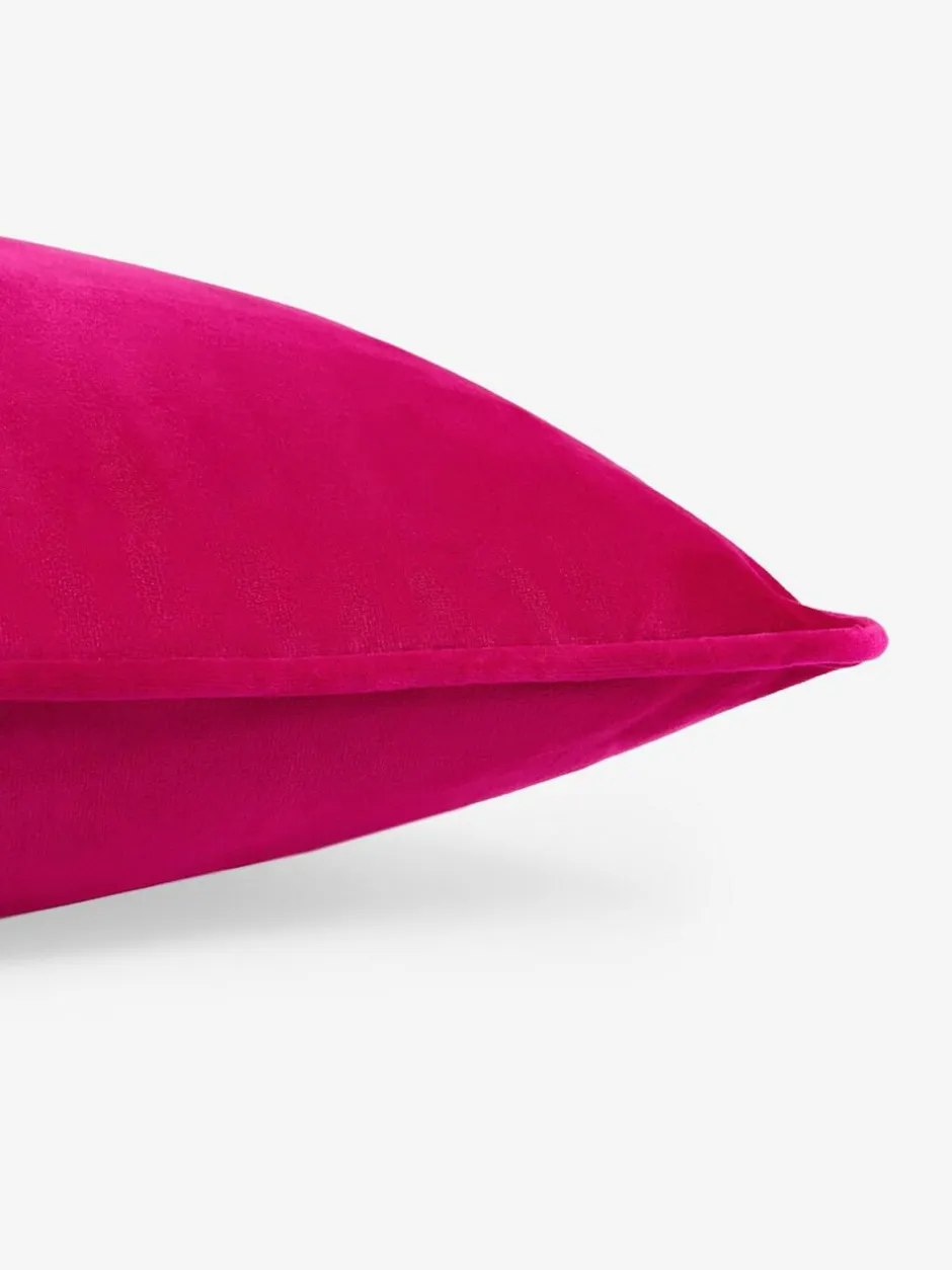 Next Fuchsia Pink 43 x 43cm Matte Velvet Cushion Sale