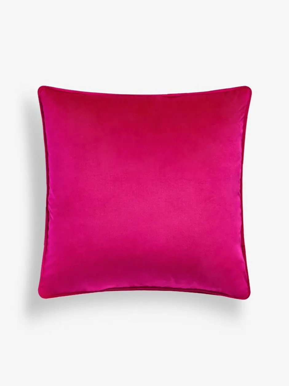 Next Fuchsia Pink 43 x 43cm Matte Velvet Cushion Sale
