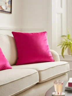 Next Fuchsia Pink 59 x 59cm Matte Velvet Cushion