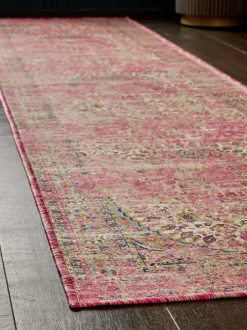 Next Washable Emporium Oriental Runner Fuchsia Pink Outlet